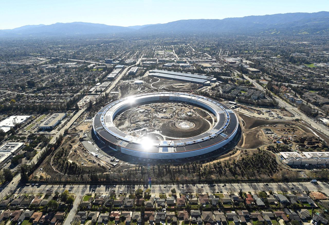 Apple's 'spaceship' Campus is almost finished and these aerial pictures show how AMAZING it looks